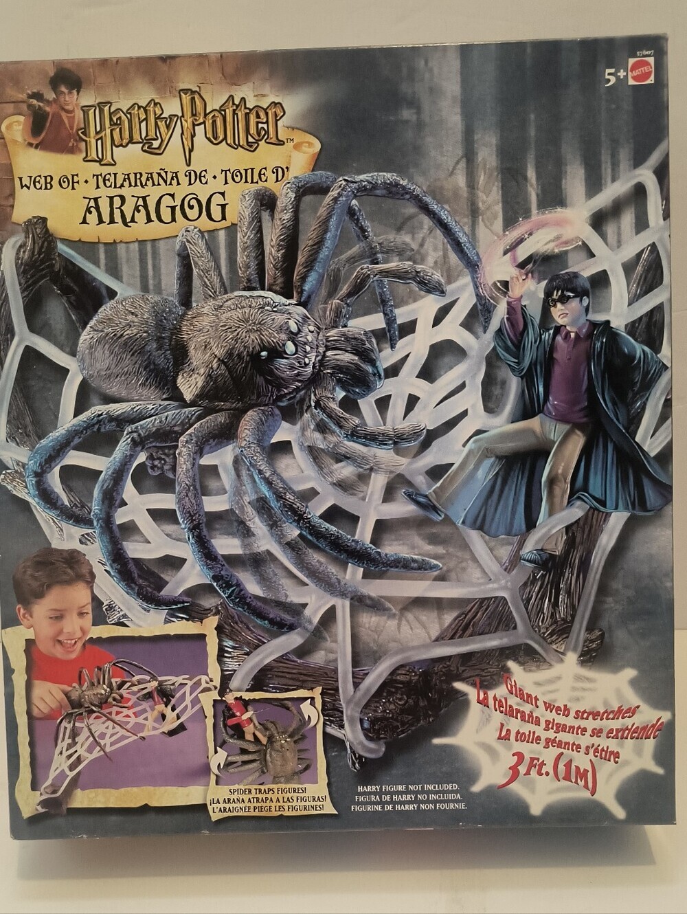 Vintage 2002 Harry Potter Web of Aragog Playset Mattel 57607 Giant Spider NEW